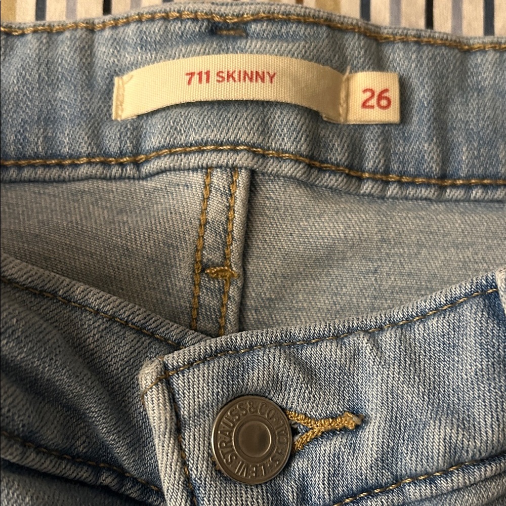 Levi's Light Blue 711 Skinny Jeans